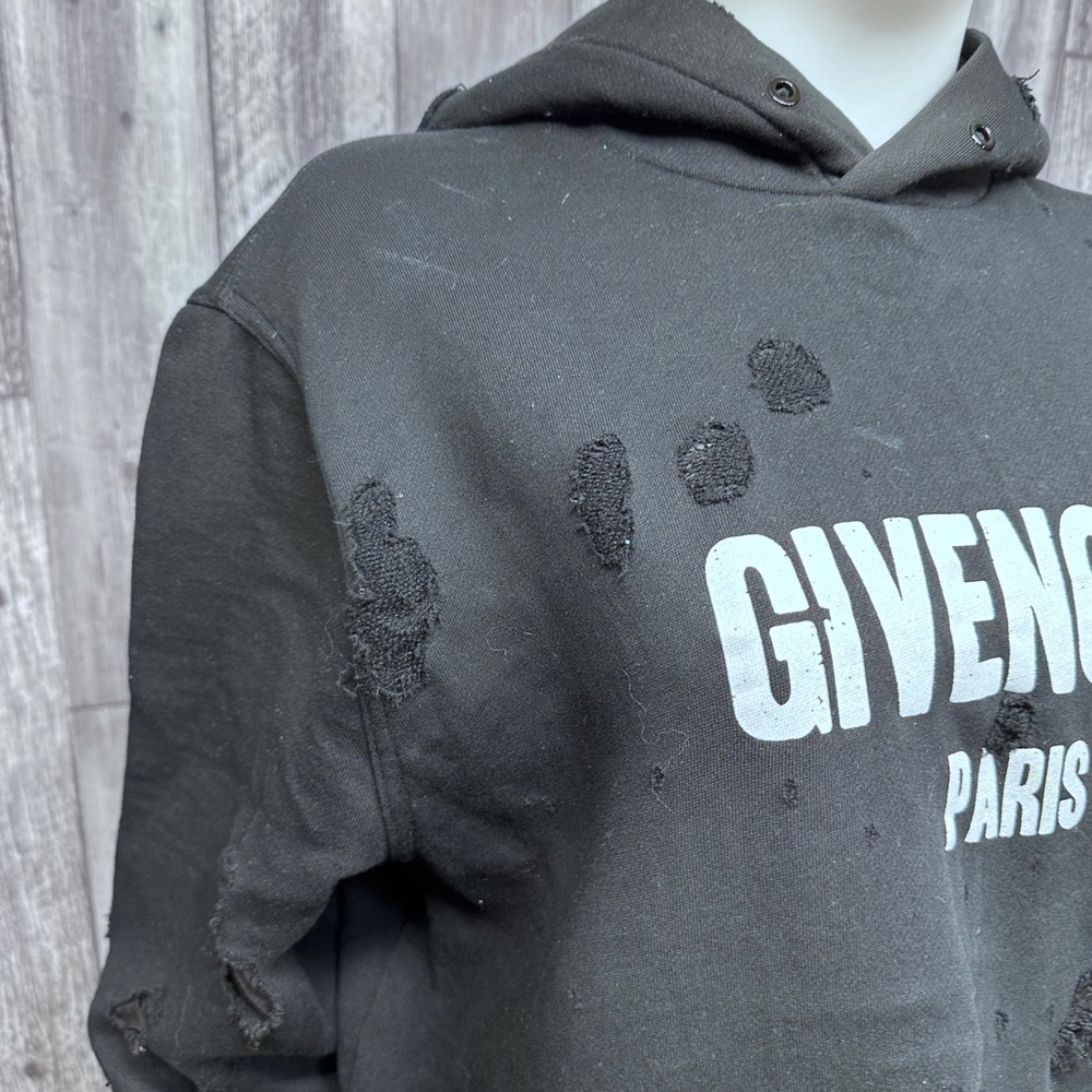 Givanchy Paris Destroyed Logo Print Sweatshirt [1298] - Picture 9 of 16